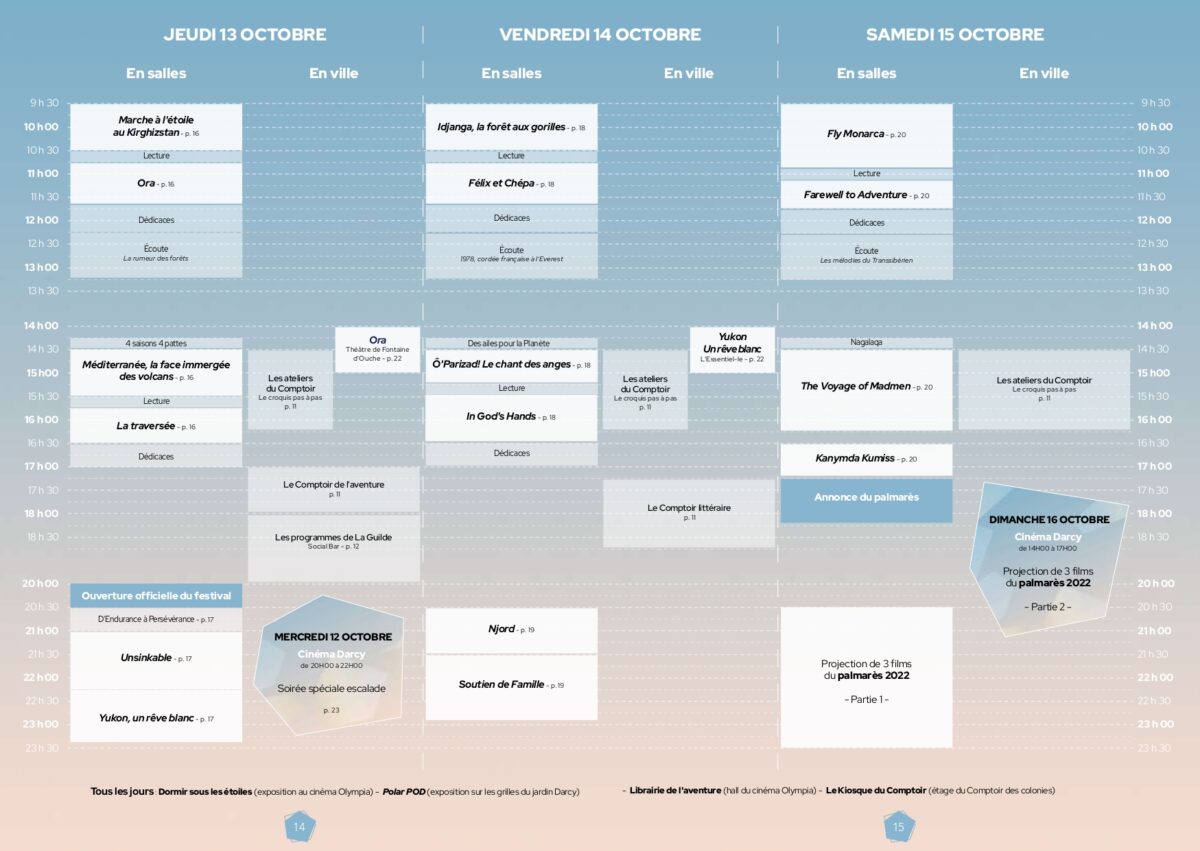 Le programme en un coup d’oeil
